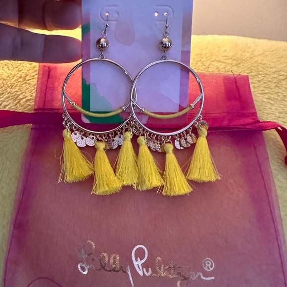 Lilly Pulitzer Bright Yellow Tassel Earrings - Picture 3 of 6